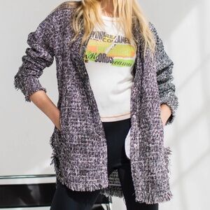 Misty tweed shirt jacket